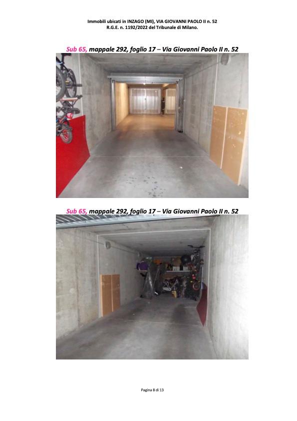 immobile garage all'asta in VIA PAPA GIOVANNI PAOLO II N 52 - 20065 Inzago (MI) - 2