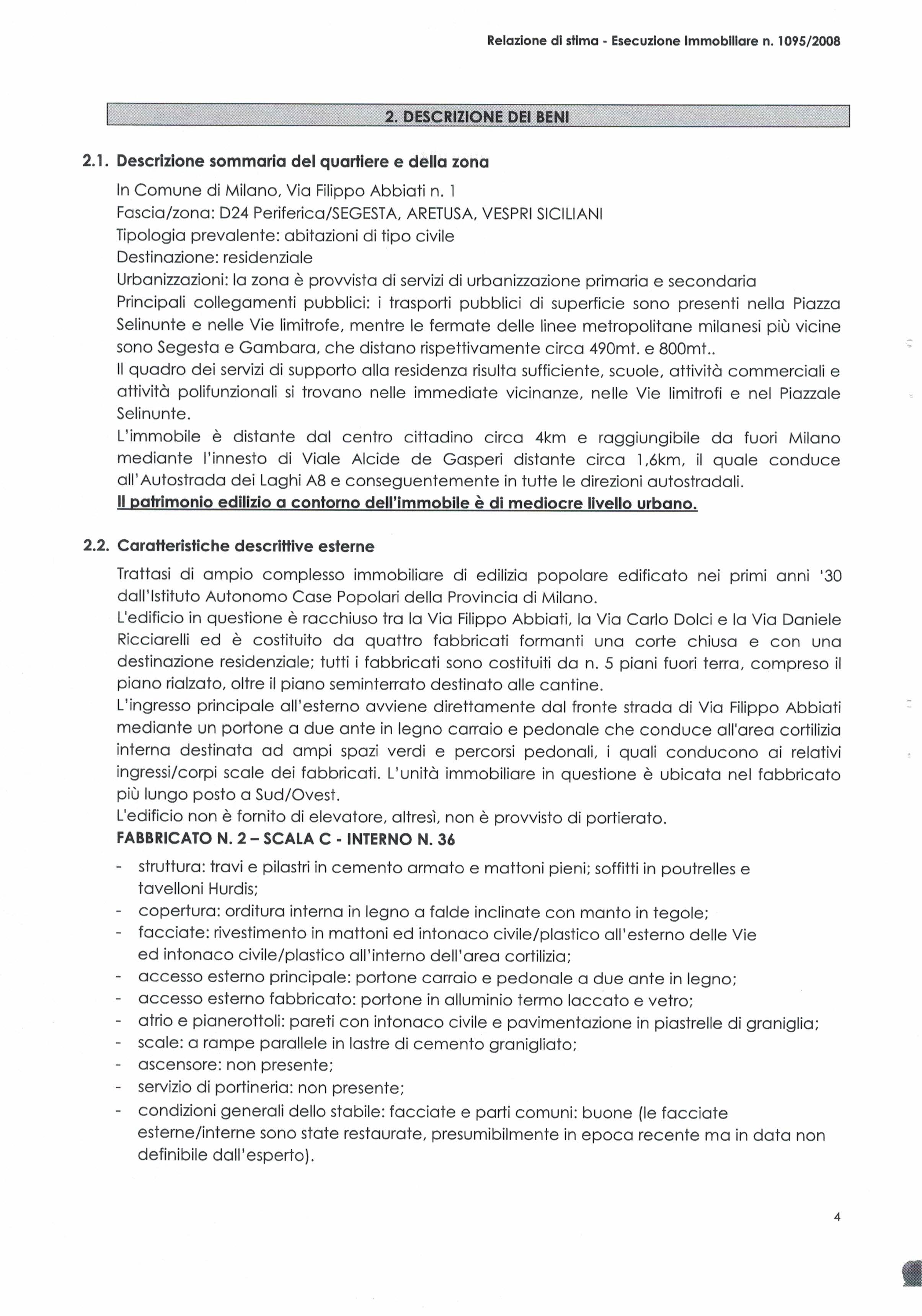 immobile appartamento all'asta in Via Filippo Abbiati n 1 - 20148 Milano (MI) - 4