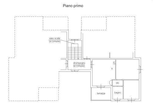 planimetria APPARTAMENTO ALL'ASTA IN FRAZIONE PERGO NUCLEO ABITATO LA DOGANA NR 22/D - 52044 CORTONA (AR) - 1