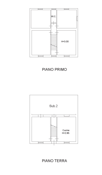 planimetria APPARTAMENTO ALL'ASTA IN LOCALITÀ CENTRO ABITATO PIETRAIA N 17 - 52044 CORTONA (AR) - 1