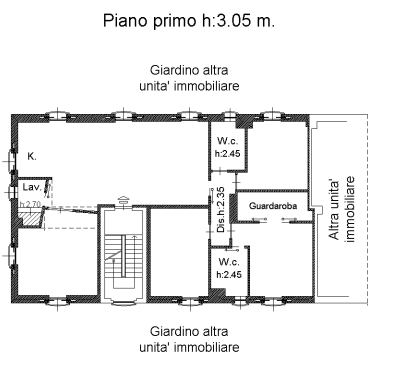 planimetria APPARTAMENTO ALL'ASTA IN VIA BALOSSA, N 20 - 20032 CORMANO (MI) - 1