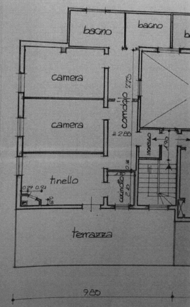 planimetria TRILOCALE IN ASTA IN VIA SAN MARTINO, CASTEL S.P.TERME (BO) - 1