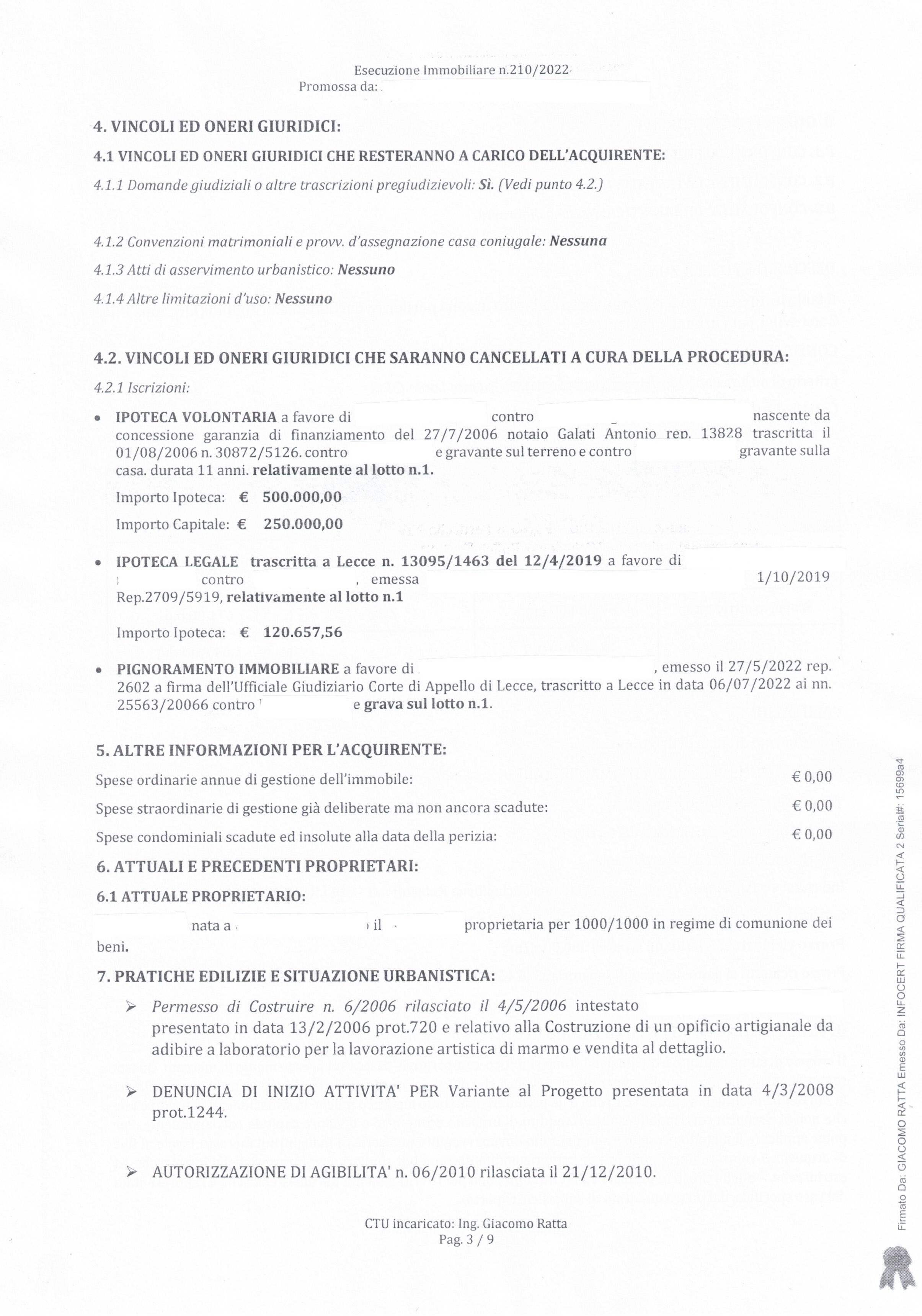 immobile attivita commerciale all'asta in Via Anna Michajlovna Kulicioff n1 Zollino (LE) - 3
