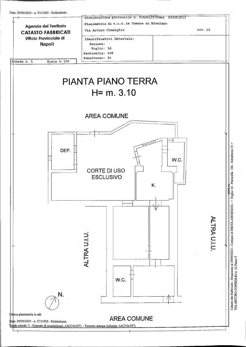 immobile appartamento all'asta in Via Arturo Consiglio civico n12 - 80056 Ercolano (NA) - 5
