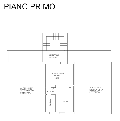 planimetria BILOCALE IN VENDITA ALL'ASTA IN VIA UFO FOSCOLO, DELLO (BS) - 1