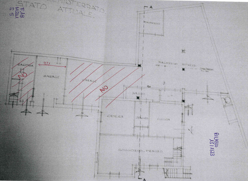 planimetria TRILOCALE IN ASTA IN VIA CADUTI DI CEFALONIA, MONTERENZIO (BO) - 1