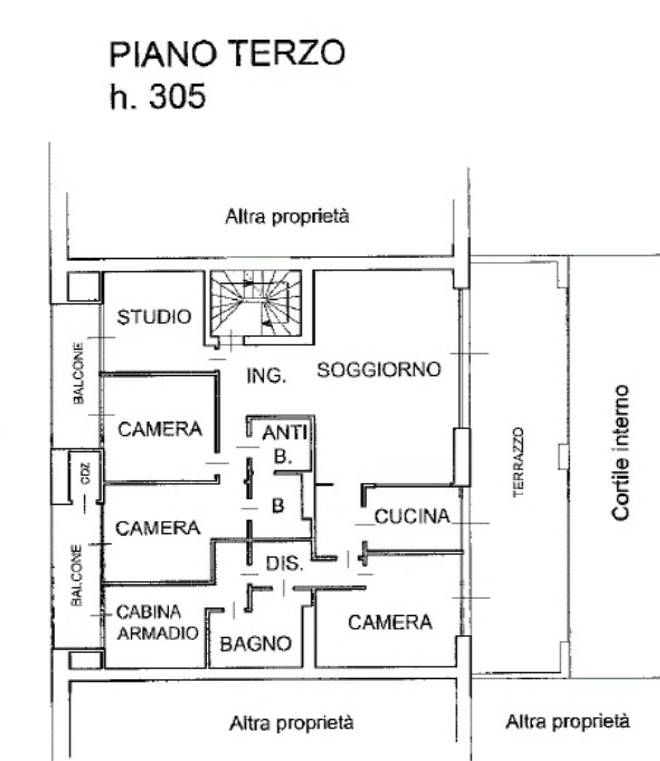 planimetria PENTALOCALE IN VENDITA ALL'ASTA IN VIA PORPORA, MILANO (MI) - 1
