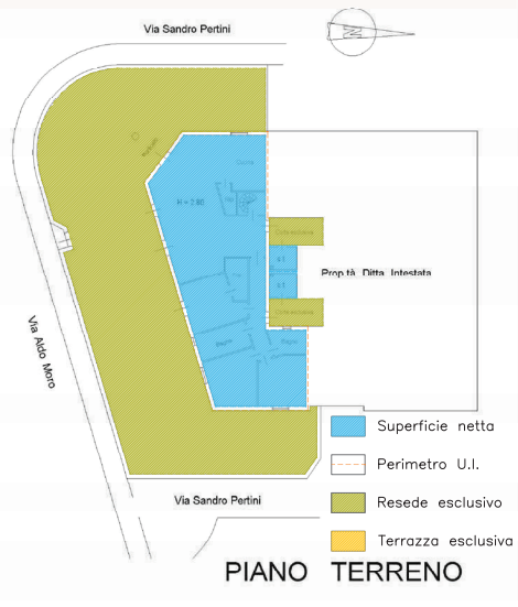 planimetria QUADRILOCALE IN VENDITA ALL'ASTA IN VIA ALDO MORO, CERRETO GUIDI (FI) - 1