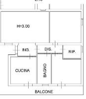 planimetria TRILOCALE CON BALCONE ALL'ASTA IN VIA GIUSEPPE VERDI, TORBOLE CASAGLIA (BS) - 1