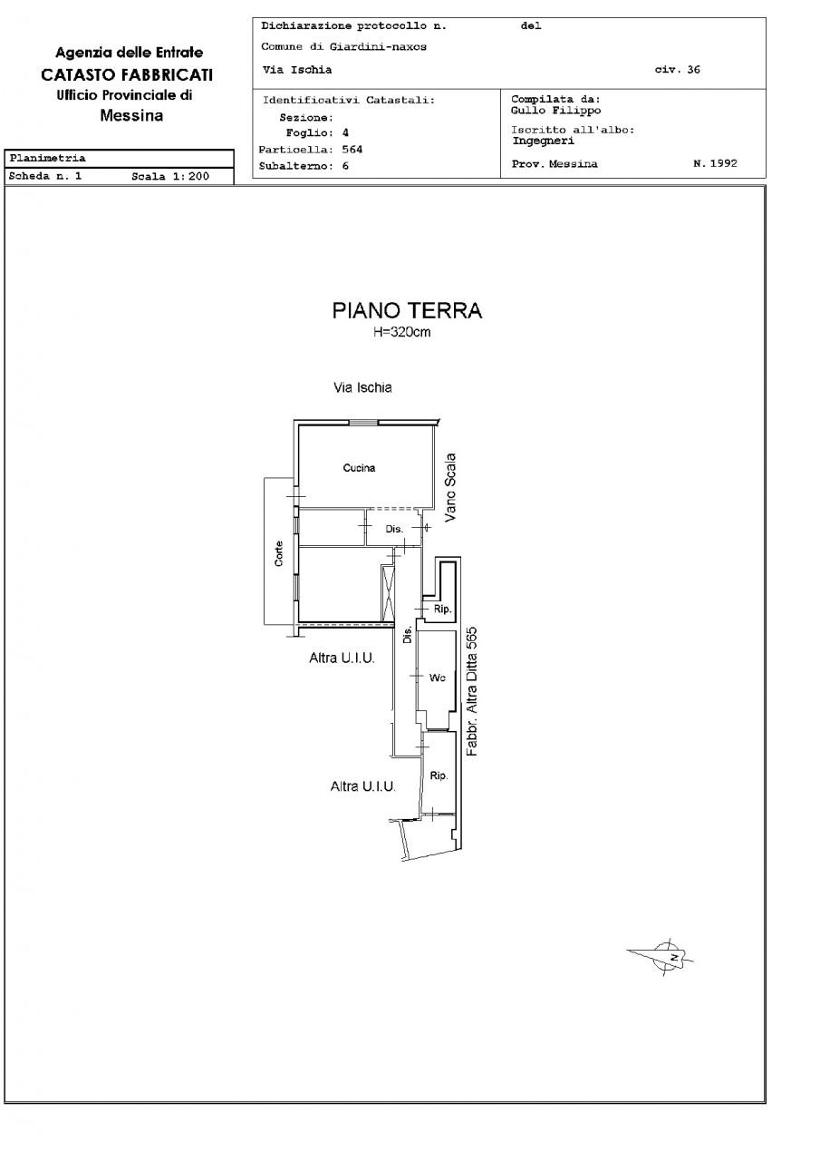 planimetria APPARTAMENTO ALL'ASTA IN CDA BRUDERI, GIARDINI-NAXOS (ME) - 1