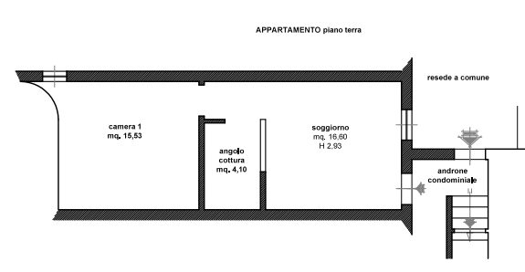 planimetria APPARTAMENTO ALL'ASTA IN VIA DELLA CONCIA, 60 - 50054 FUCECCHIO (FI) - 1