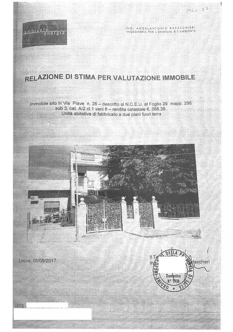 immobile villa all'asta in via Piave - Fraz Strudà - 73029 Vernole (LE) - 1
