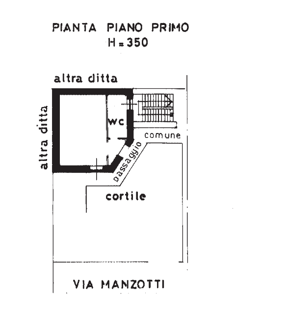 planimetria MONOLOCALE IN ASTA IN VIA L. MANZOTTI, MILANO (MI) - 1