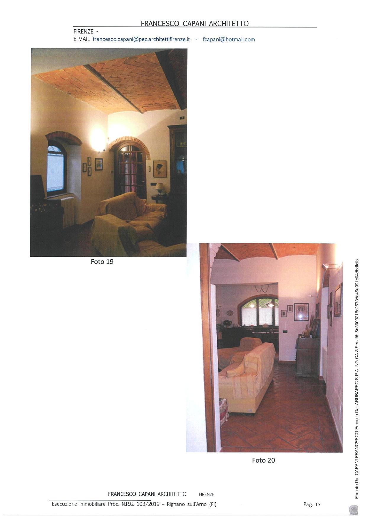 immobile villa all'asta in Via Castellonchio n 57/B - 50067 Rignano sull'Arno (FI) - 3