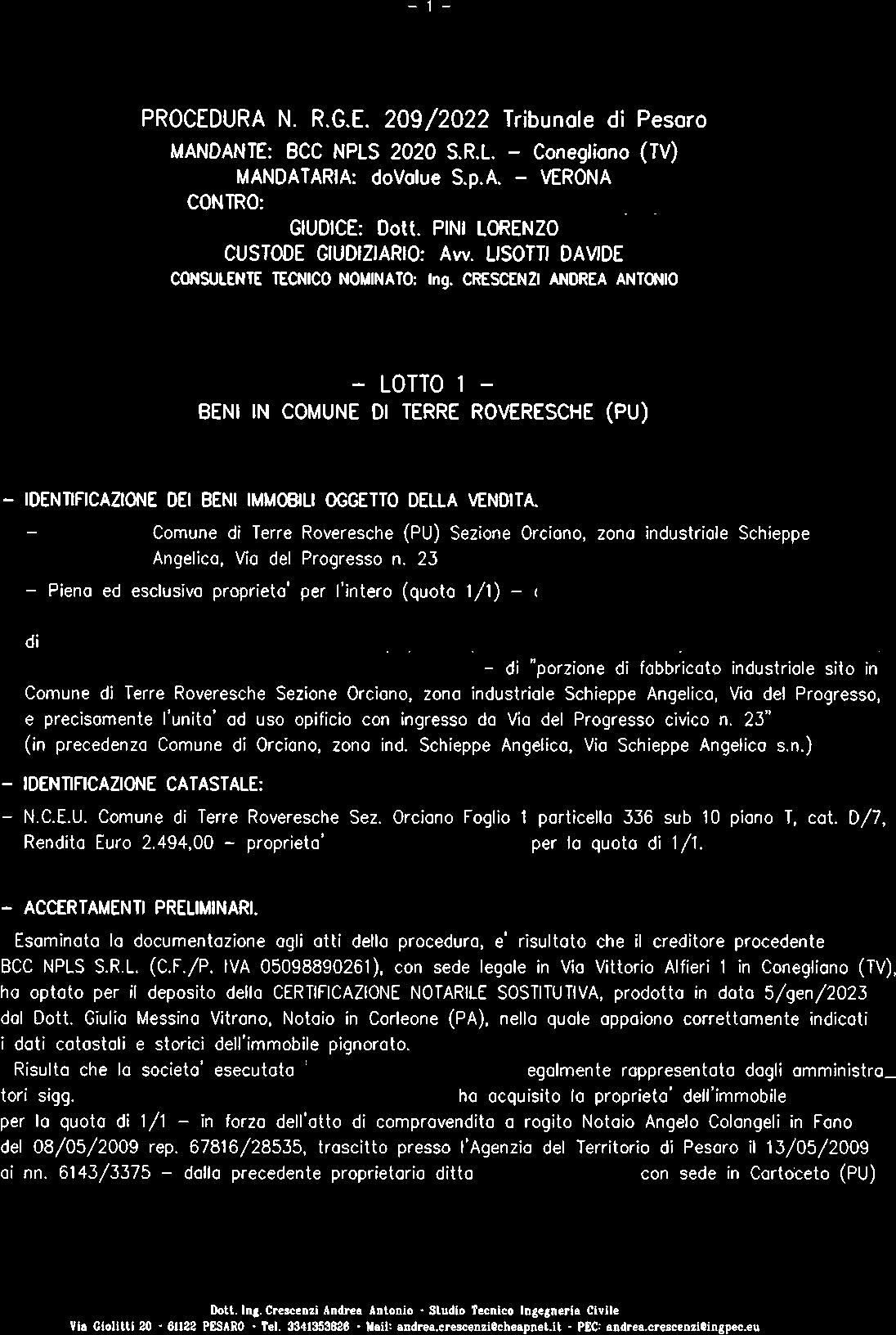 immobile capannone all'asta in Frazione Lucrezia - Via Aspio 23 - 61030 Cartoceto (PU) - 2