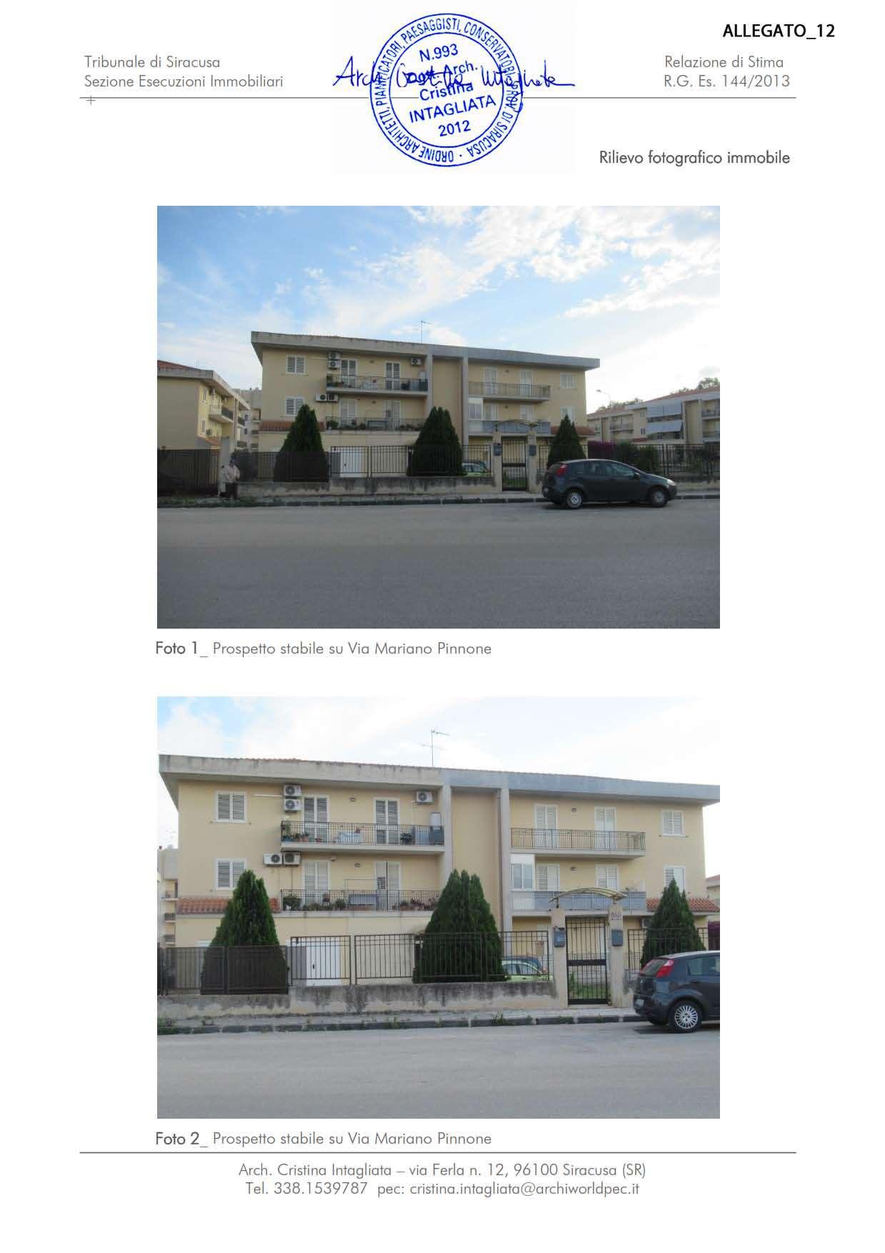 immobile appartamento all'asta in VIA MARIANO PINNONE N 140 - 96014 Floridia (SR) - 1