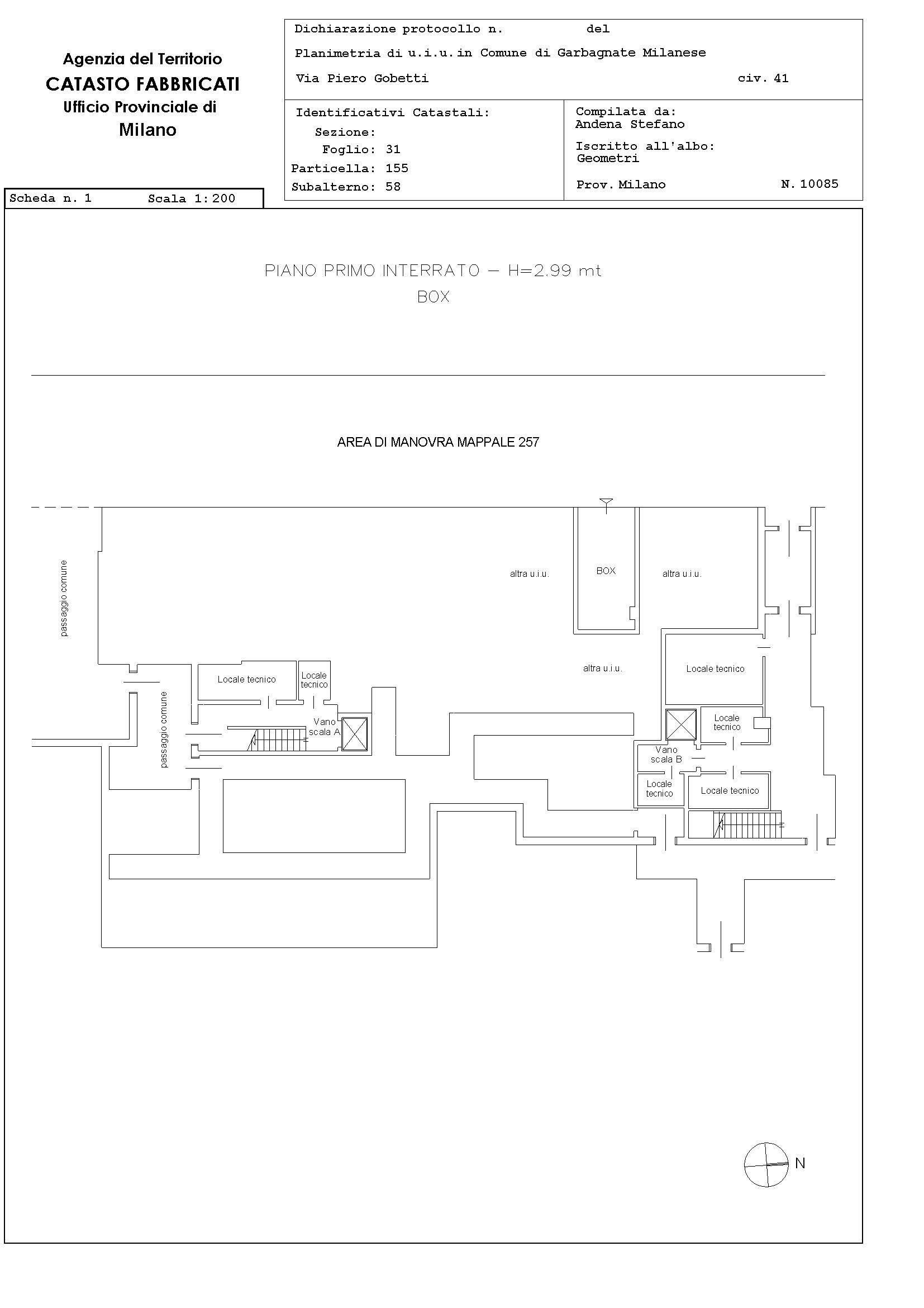 immobile garage all'asta in via Gobetti n 41 - 20024 Garbagnate Milanese (MI) - 5