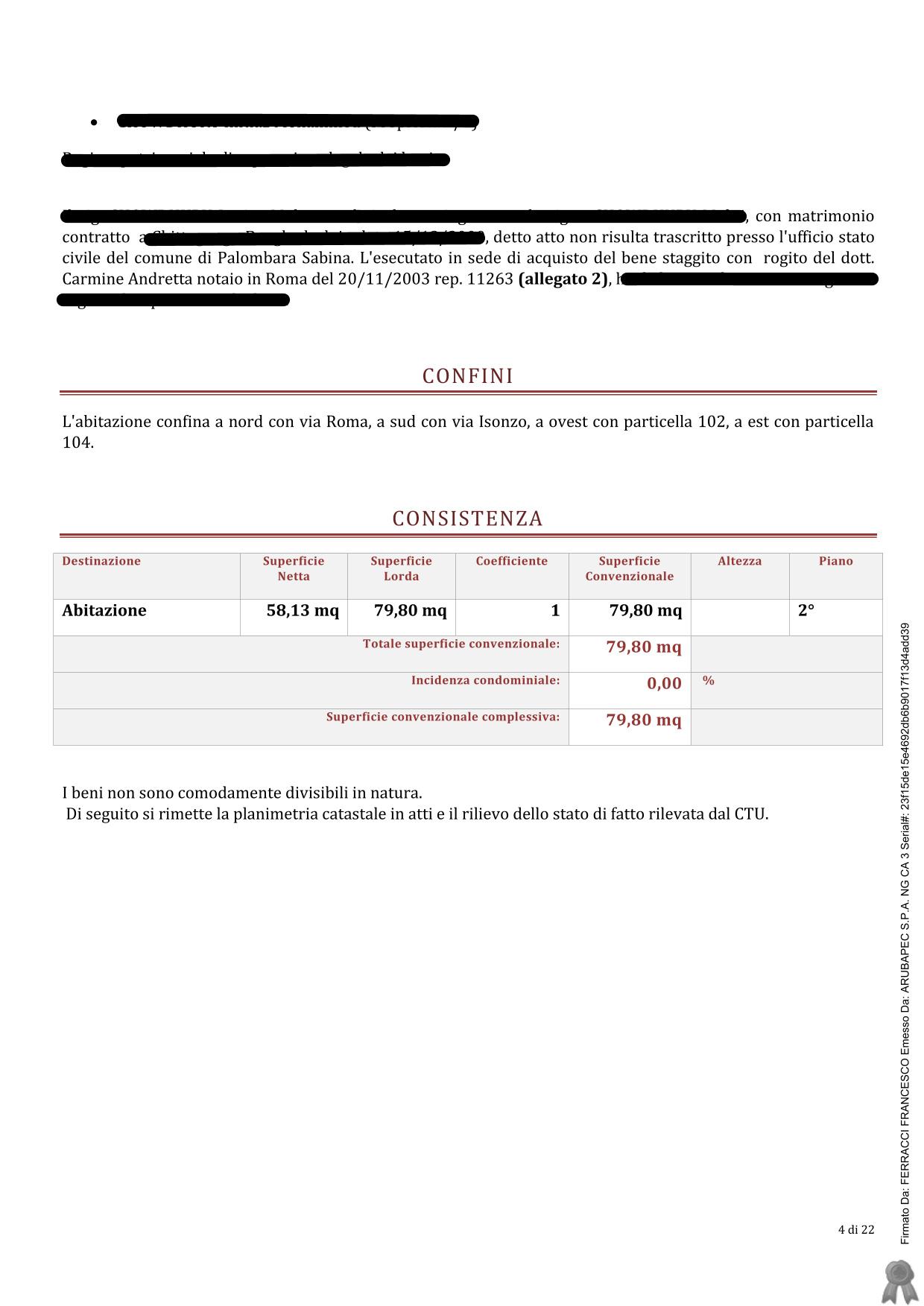 immobile appartamento all'asta in Via Isonzo n 29 - 00018 Palombara Sabina (RM) - 3