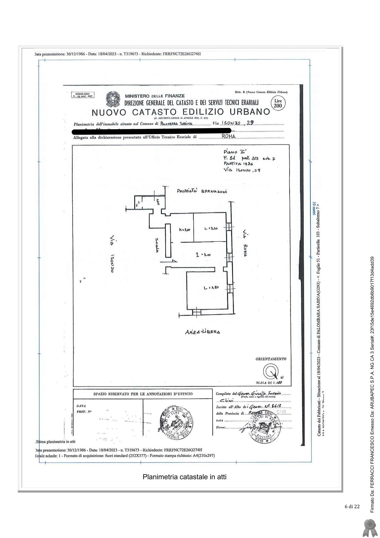 immobile appartamento all'asta in Via Isonzo n 29 - 00018 Palombara Sabina (RM) - 5