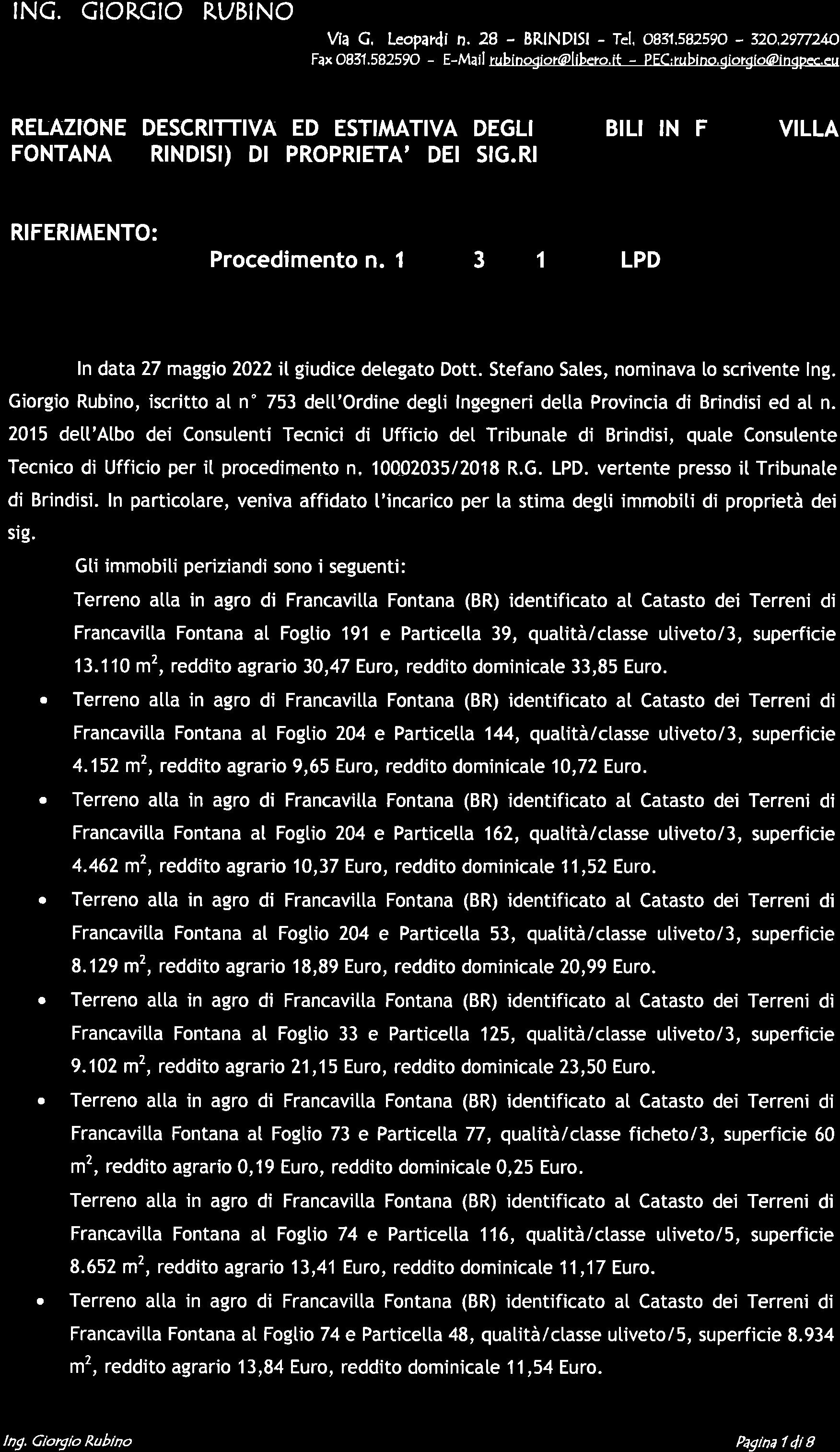 immobile terreno all'asta in Via xx snc - 72021 Francavilla Fontana (BR) - 2
