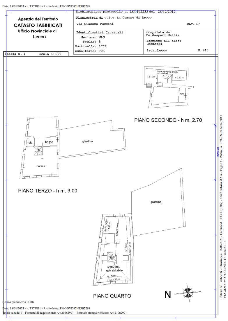 immobile appartamento all'asta in Via Giacomo Puccini, 19 - 23900 Lecco (LC) - 5