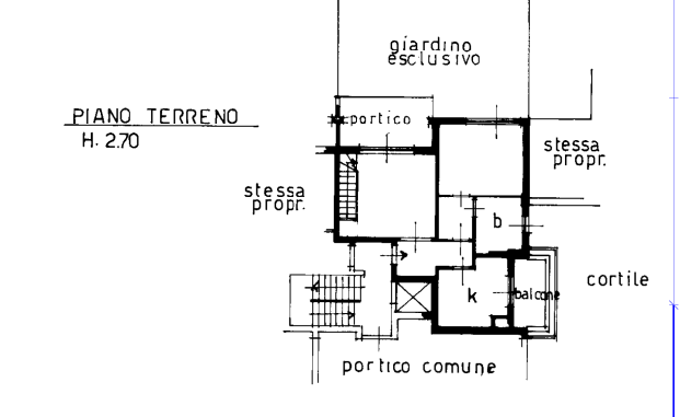 planimetria APPARTAMENTO ALL'ASTA IN VIA DE GASPERI SNC INGRESSO DA VIA MONTE BIANCO 21 CAMBIAGO (MI) - 1