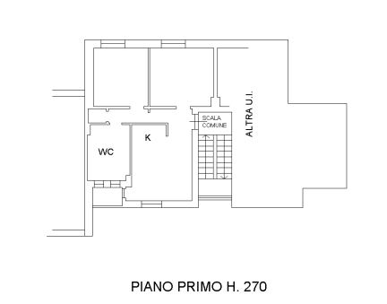 planimetria APPARTAMENTO ALL'ASTA IN VIA PITAGORA, PARABIAGO (MI) - 1
