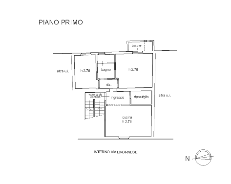 planimetria APPARTAMENTO ALL'ASTA IN VIA LIVORNESE - LOC SANTA MARIA 101 - 50053 EMPOLI (FI) - 1