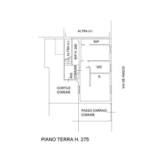 planimetria APPARTAMENTO ALL'ASTA IN VIA DE AMICIS  42 - 20015 PARABIAGO (MI) - 1