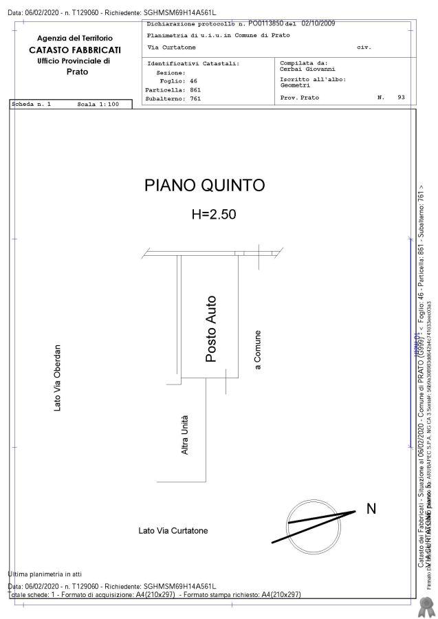 immobile garage all'asta in via Curtatone n 69 angolo via Oberdan n 2 - 59100 Prato (PO) - 3