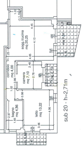 planimetria TRILOCALE IN VENDITA ALL'ASTA, CONTRADA CASTELLATA N223, S.EUSANIO DEL SANGRO (CH) - 1