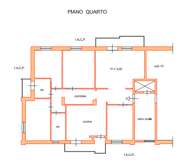 planimetria AMPIO APPARTAMENTO IN VIA FRANCESCO SAVERIO NITTI, POTENZA (PZ) - 1