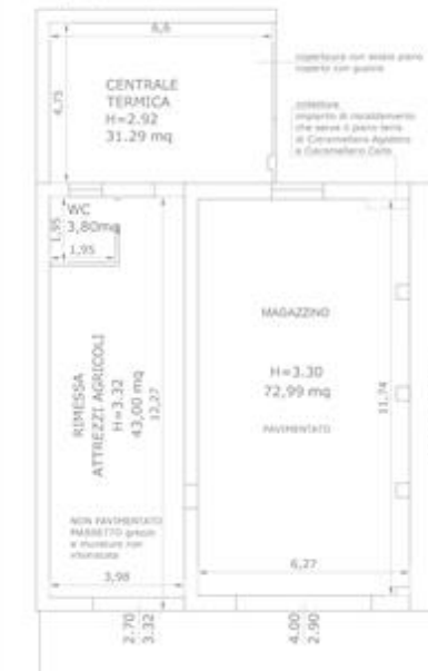 planimetria COMPENDIO IN VENDITA ALL'ASTA IN CONTRADA SANT'AGATA, VACRI (CH) - 1