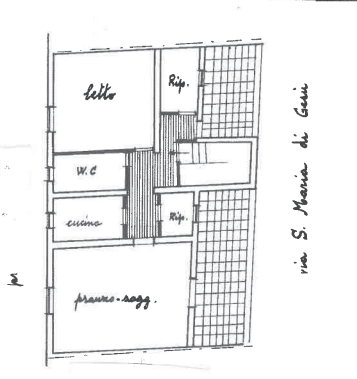 planimetria QUADRILOCALE IN VENDITA ALL'ASTA IN VIA S.MARIA DI GESU', PALERMO (PM) - 1