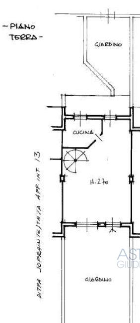 planimetria TRILOCALE IN VENDITA ALL'ASTA IN VIA M.G. PARADISO, G.MONTECELIO (RM) - 1