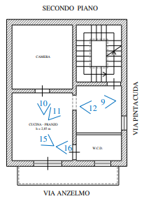 planimetria CASA INDIPENDENTE IN VENDITA ALL'ASTA IN VIA ANZELMO, BAGHERIA (PA) - 1