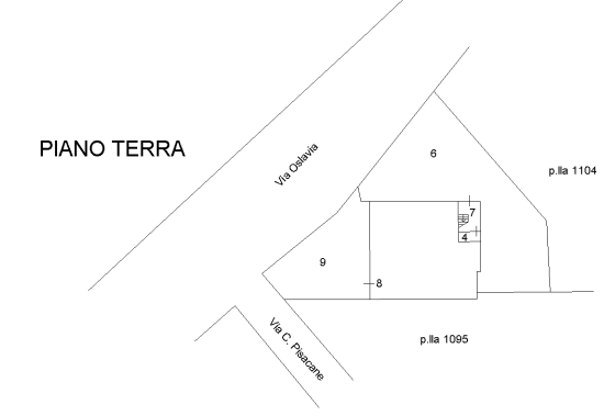 planimetria QUADRILOCALE IN VENDITA ALL'ASTA IN VIA OSLAVIA, CHIUSI (SI) - 1