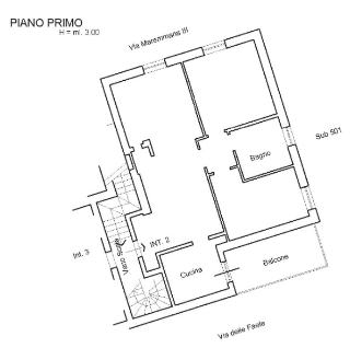 planimetria TRILOCALE IN VENDITA ALL'ASTA IN VIA MAREMMANA, MONTE COMPATRI (RM) - 1