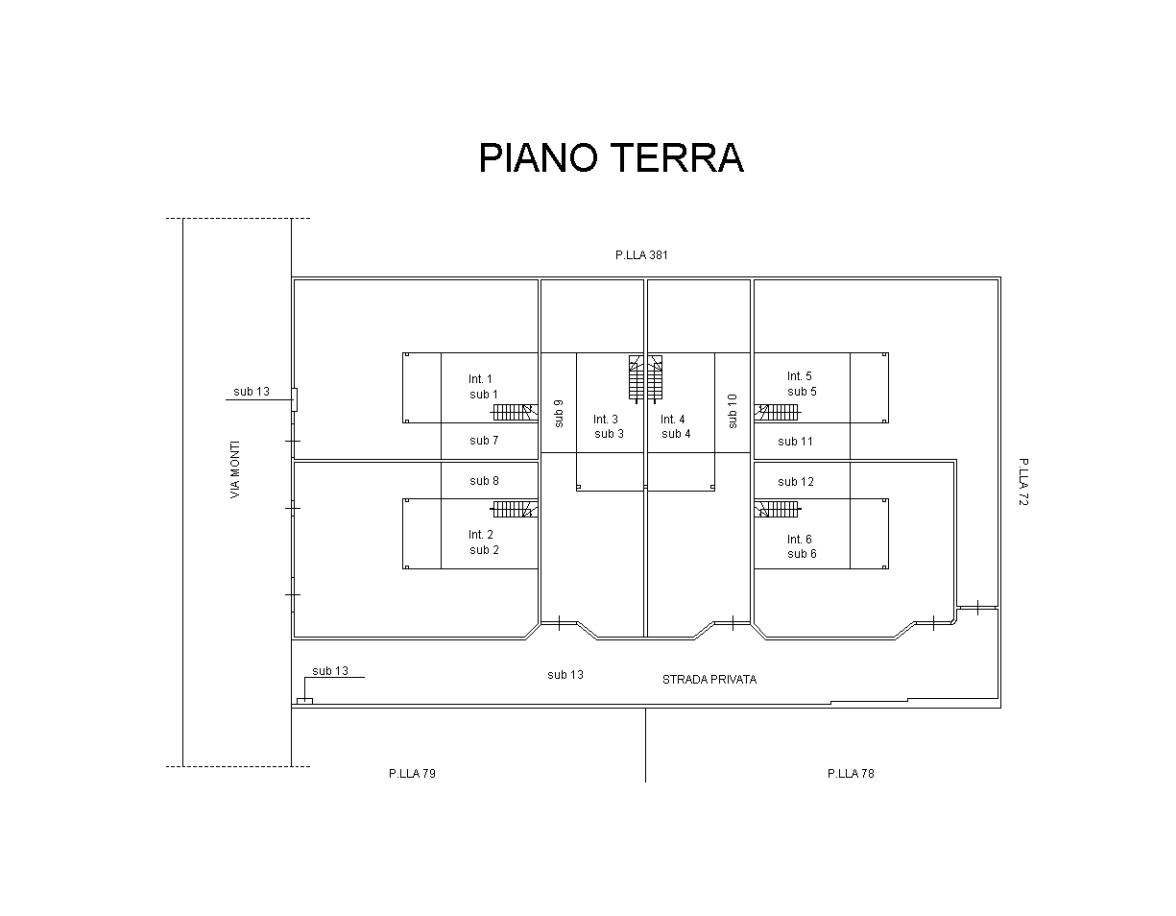planimetria VILLETTA IN ASTA CON PORTICO IN VIA V. MONTI, ANZIO (RM) - 1