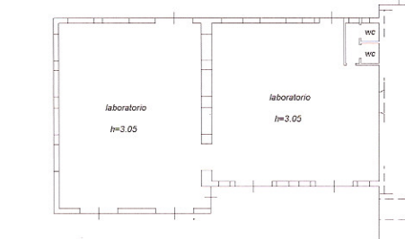 planimetria LABORATORIO IN VENDITA ALL'ASTA IN VIA PALLADIO, CINGOLI (MC) - 1