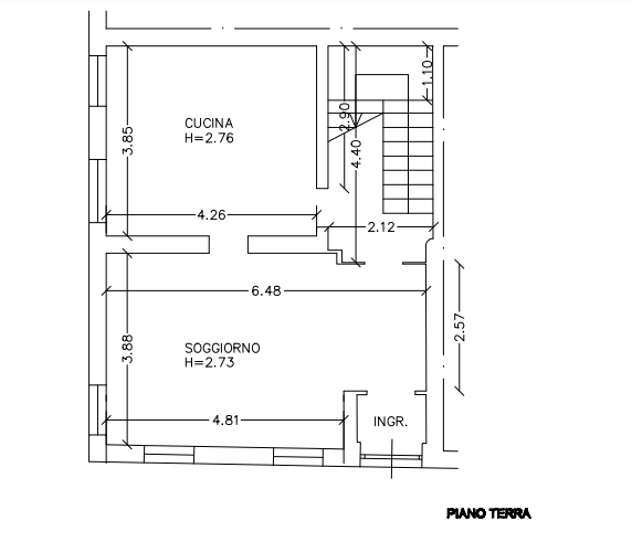 planimetria TRILOCALE IN VENDITA ALL'ASTA IN VIA TOMASINA, CALDOGNO (VI) - 1