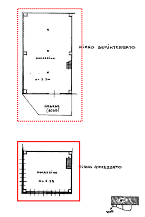 planimetria MAGAZZINO IN VENDITA ALL'ASTA IN VIA UGOLINO DI VIERI, SIENA (SI) - 1
