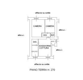 planimetria TRILOCALE IN VENDITA ALL'ASTA IN VIA DON S. COLLEONI, ROBBIATO (LC) - 1