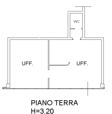 planimetria UFFICIO IN VENDITA ALL'ASTA IN VIA G. FRACASSI, CASTIGLION FIBOCCHI (AR) - 1