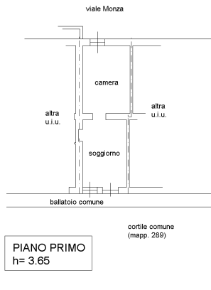 planimetria BILOCALE IN VENDITA ALL'ASTA IN VIALE MONZA, MILANO (MI) - 1