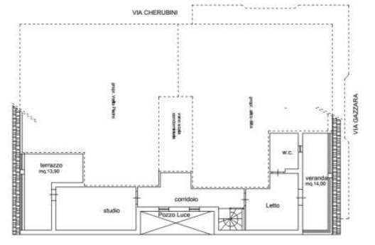 planimetria QUADRILOCALE IN VENDITA ALL'ASTA IN VIA CHERUBINI, CANICATTI' (AG) - 1