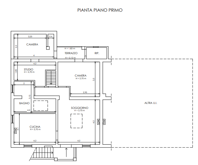 planimetria QUADRILOCALE IN VENDITA ALL'ASTA IN VIA PONTICELLI PIEVE, IMOLA (BO) - 1