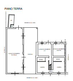 planimetria FABBRICATO RURALE IN VENDITA ALL'ASTA IN CASCINA MOSCHINA, PREDOSA (AL) - 1