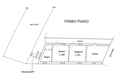 planimetria BILOCALE IN VENDITA ALL'ASTA IN VIA G. MAZZINI, GOZZANO (NO) - 1