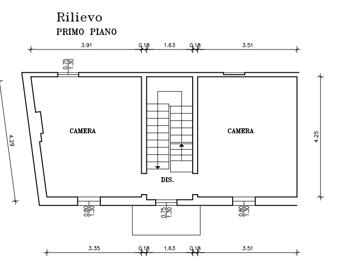 planimetria TERRATETTO IN VENDITA ALL'ASTA IN VIA SAN PROSPERO, IMOLA (BO) - 1